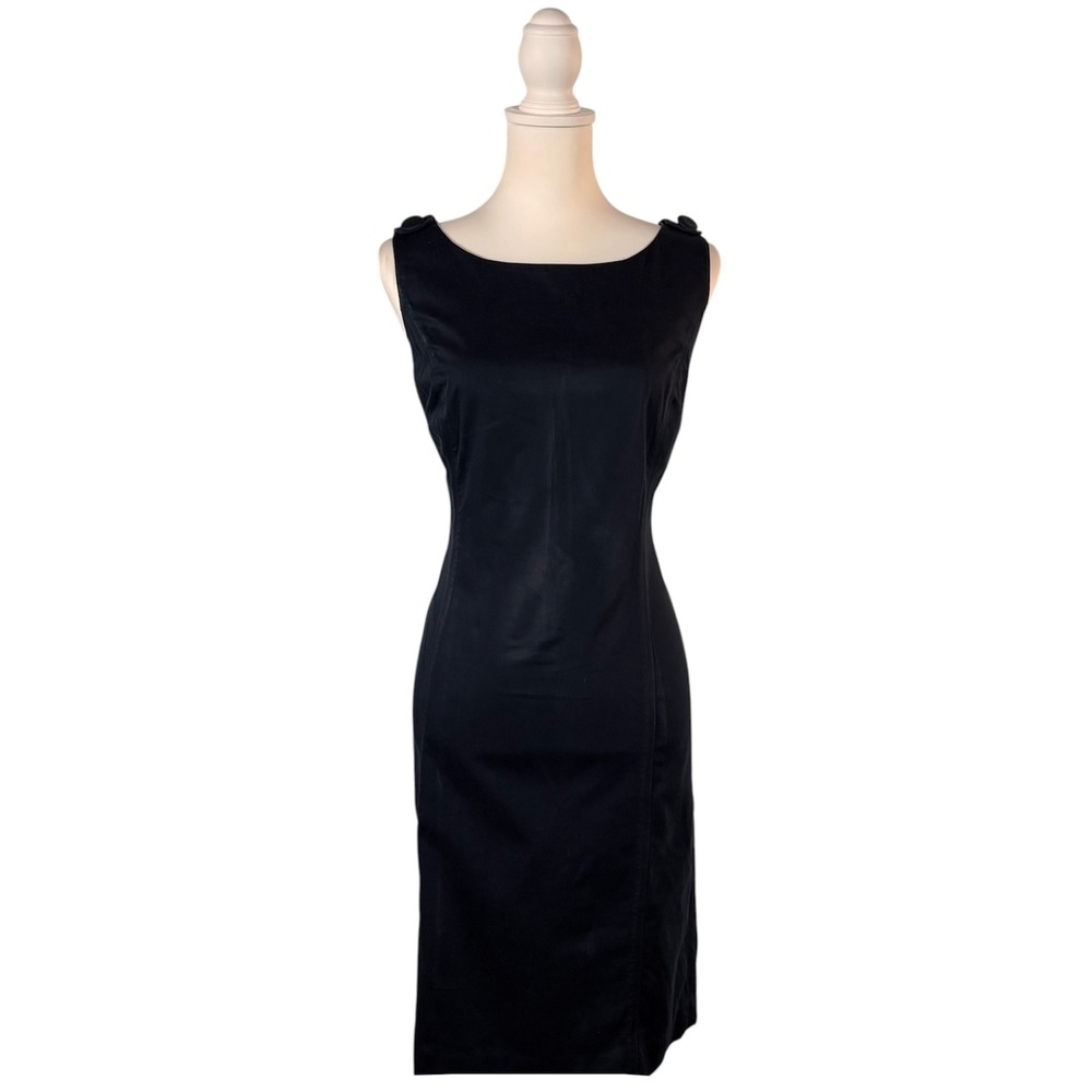 Brooks Brothers 346 Navy Sheath Dress Women's‎ 12 Sleeveless Classic Preppy Chic